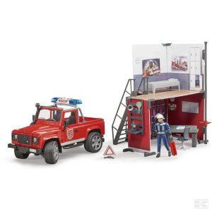 Feuerwehrstation mit Land Rover (U62701)  Kramp